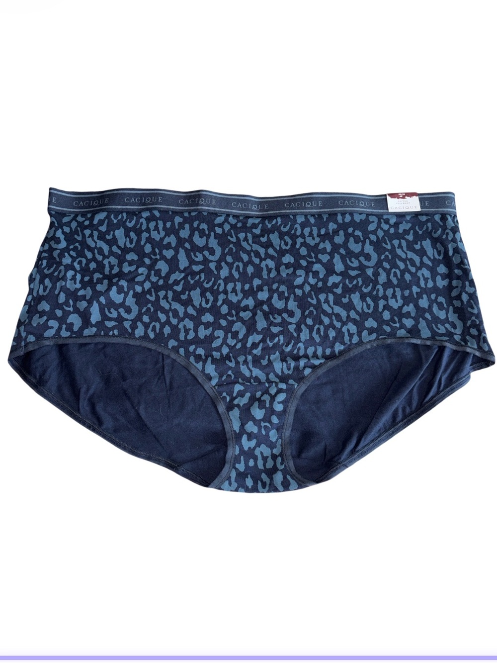 3/$25 Lane Bryant CACIQUE Cotton Full Brief in Blue Animal Print sz 26/28